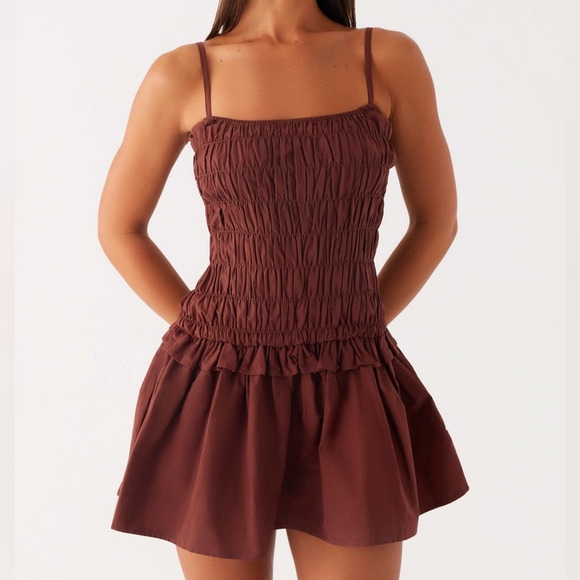 Peppermayo Dresses & Skirts - Peppermayo Brown Jaxi Mini Dress